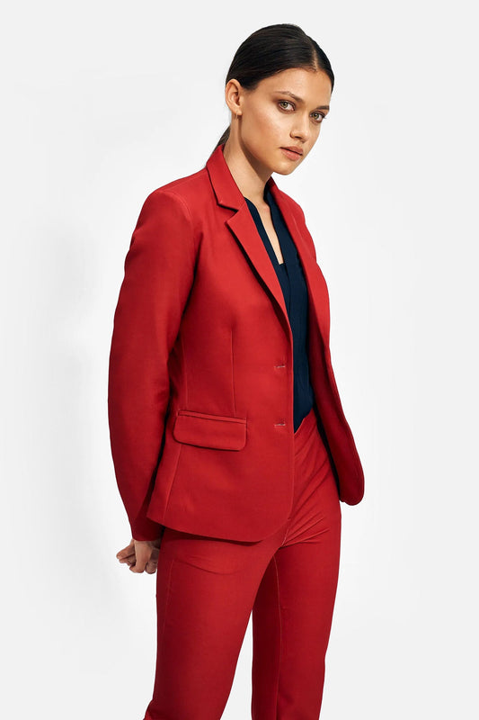 Classic red blazer
