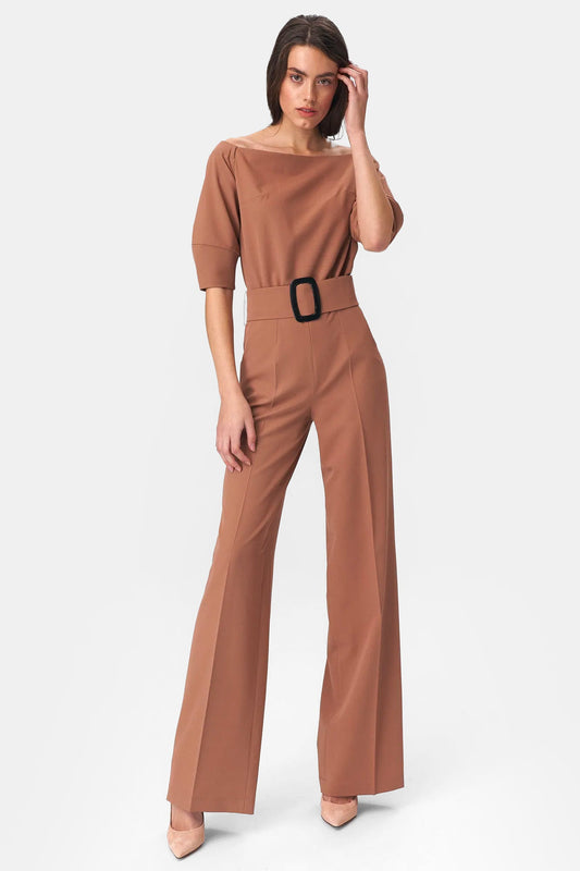 Caramel palazzo pants