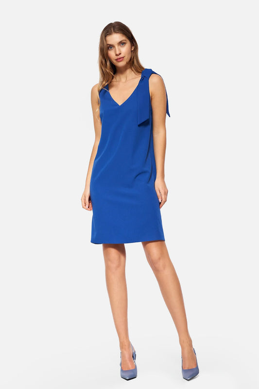 Velor dress with a corset and a skirt stiffened at the bottom