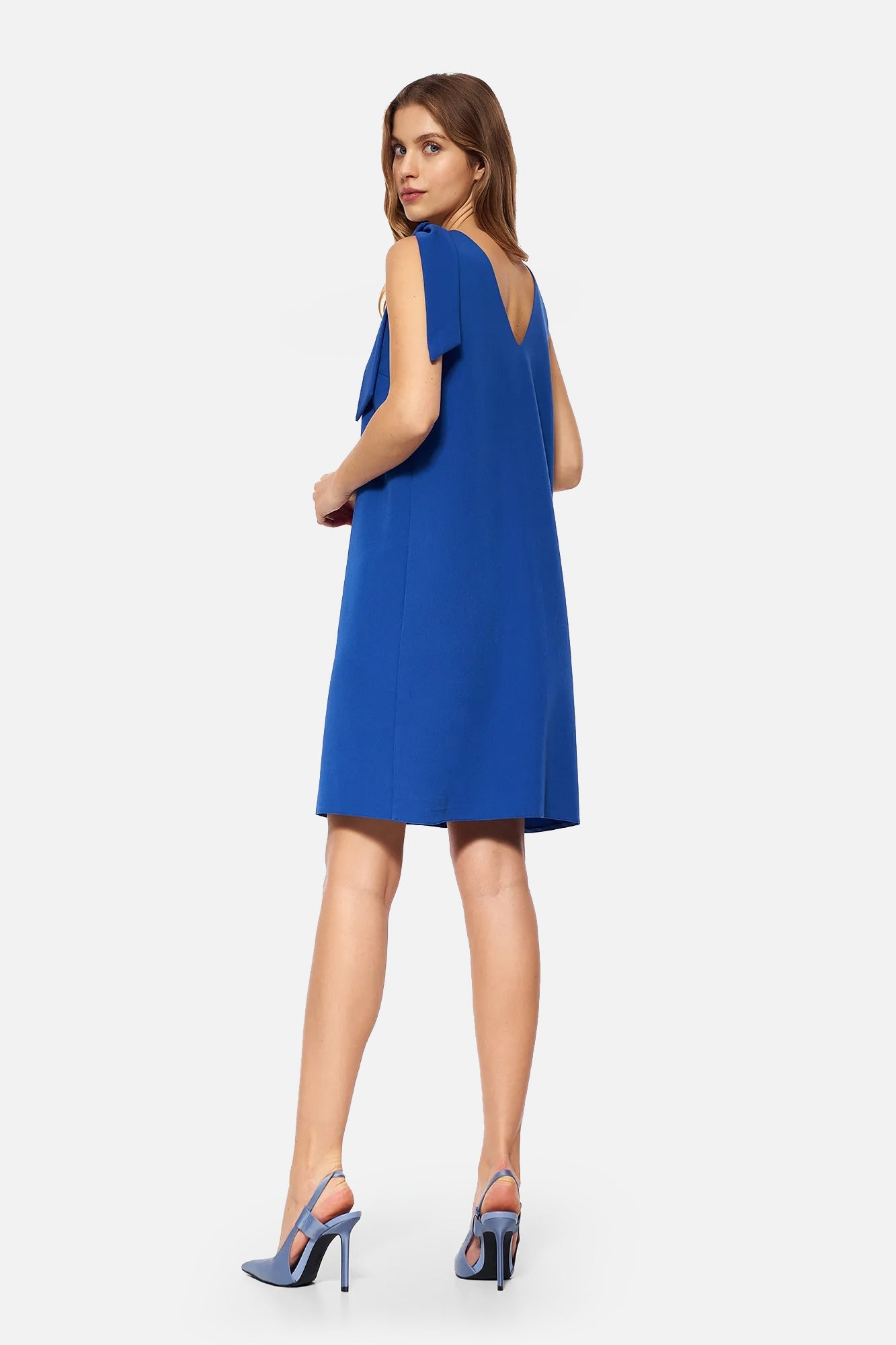 Velor dress with a corset and a skirt stiffened at the bottom