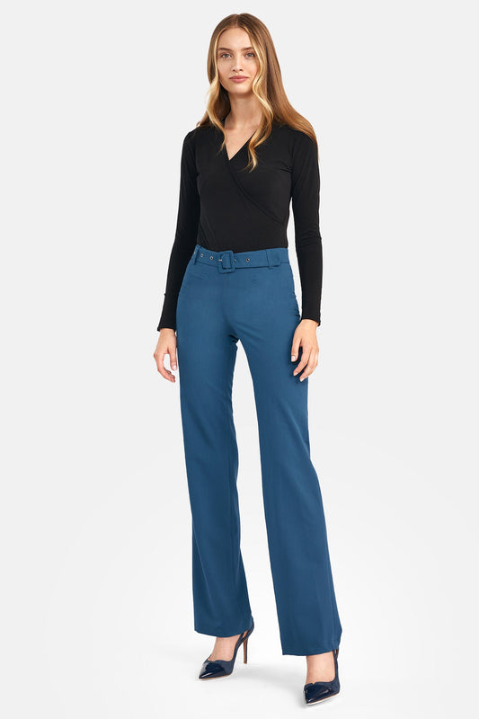 Trousers with flared legs