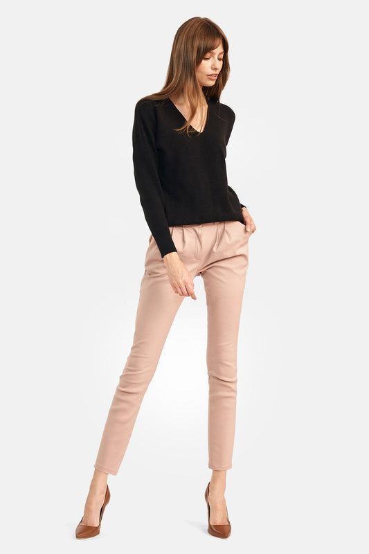 Classic trousers with tapered legs